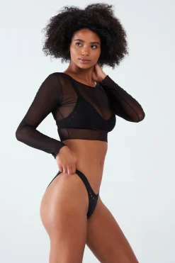 GIGI C Caroline Mesh Crop Top| Coverups|Matching Sets