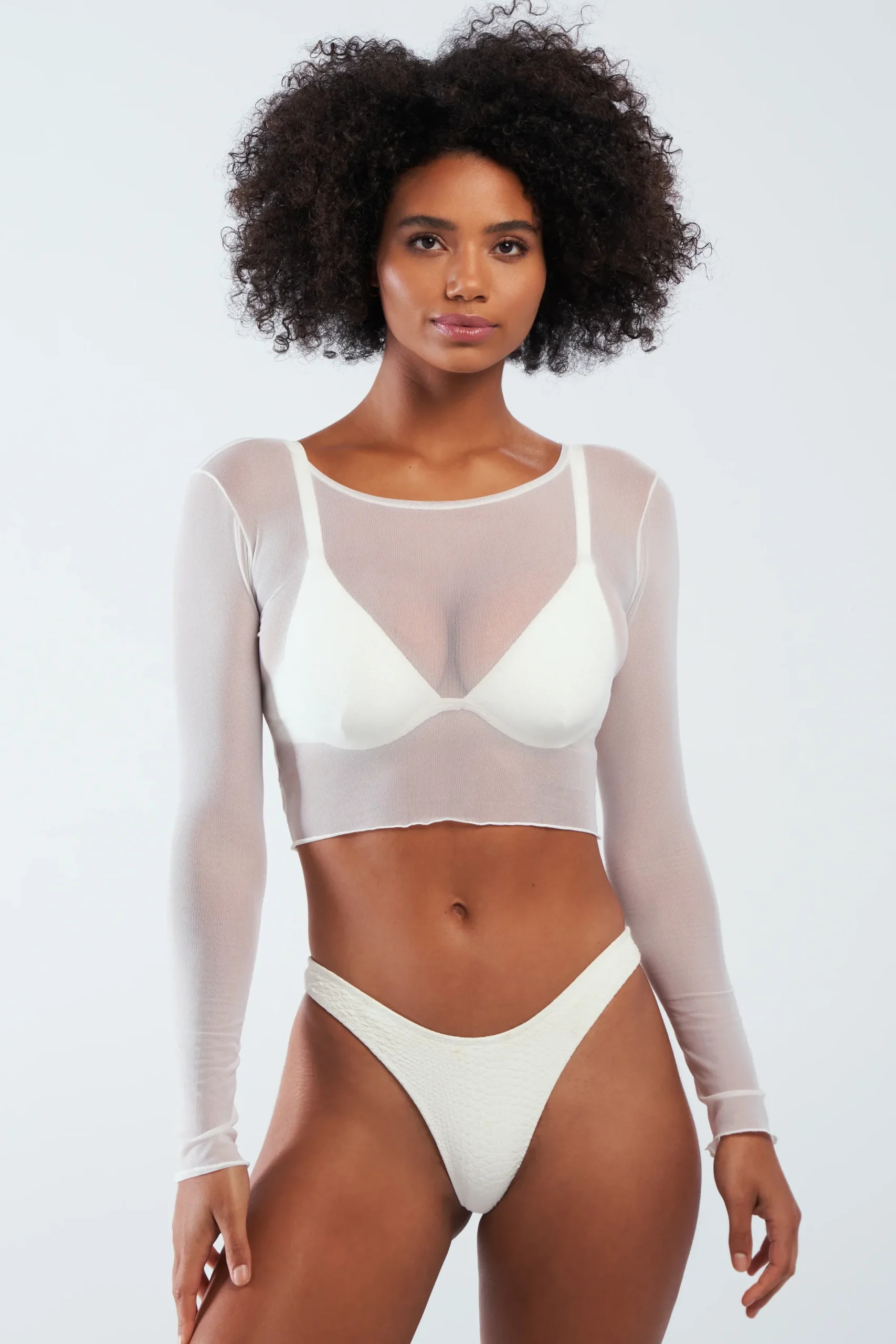 GIGI C Caroline Mesh Crop Top| Coverups|Matching Sets